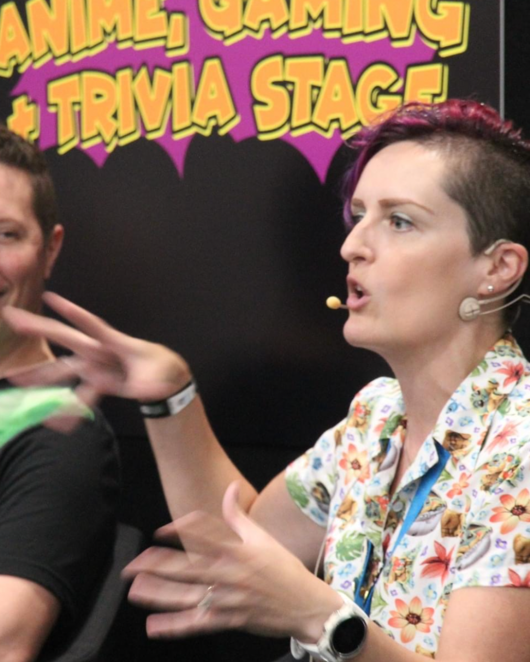 Amanda Rosazza speaking at an event